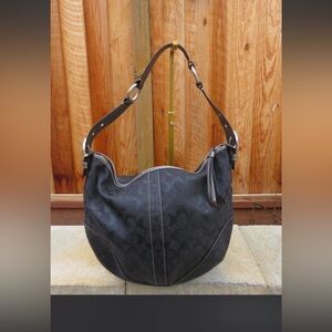 Coach Black and Gray Hobo Bag